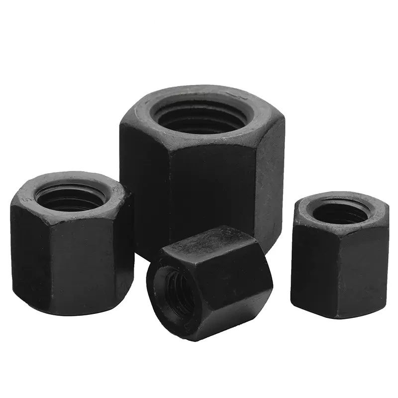 Black Hexagonal Long Nut Customizable Color Hexagonal Extension Nut