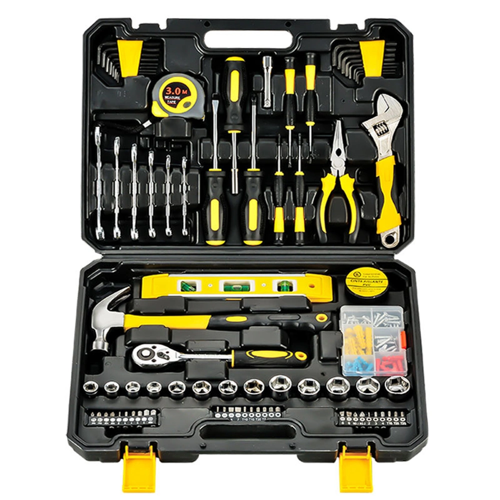 108 Piece Tool Set General Household Hand Tool Kit with Plastic Toolbox Storage Case