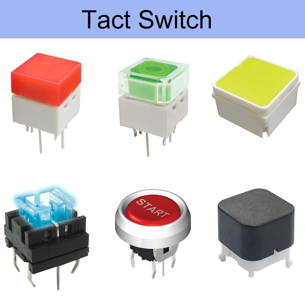 Wasserdichter elektrischer Taster LED beleuchtet quadratischer Netzschalter DIP Micro Drucktaster Taktiler Taktiler Tact-Schalter