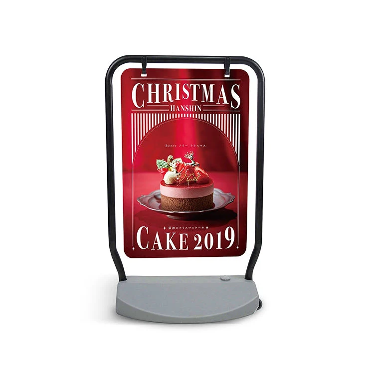 Double Sided Water Base Sign Holder Sidewalk Poster Display Stand