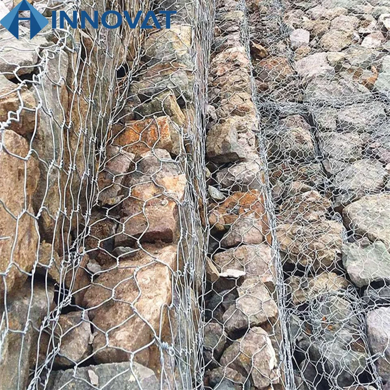 Gabion Hot Dipped Galvanized Gabion Box Square Wire Netting Hexagonal Gabion Box