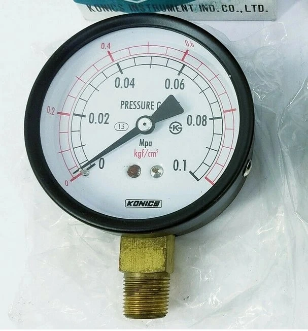 Compound Vakuum Manometer General Manometer Konics kins SJ DS psi/bar/mmHg/inHg/mmH2O/kPa NPT UNF, BSP, G, R, PT, PF...1/8, 3/8, 1/4, 1/2