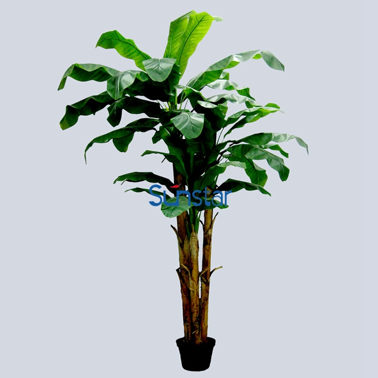 Banano artificial 270cm Bonsai macetas con plantas para la decoración del hogar (50502)