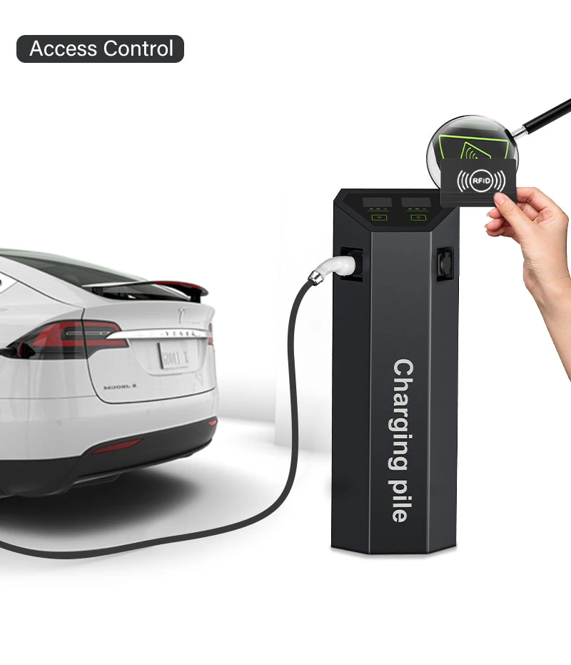 Evse 32A EV Electric Vehicle Dual Car Fast Charging Station Certification Manufacturers for Parking Space