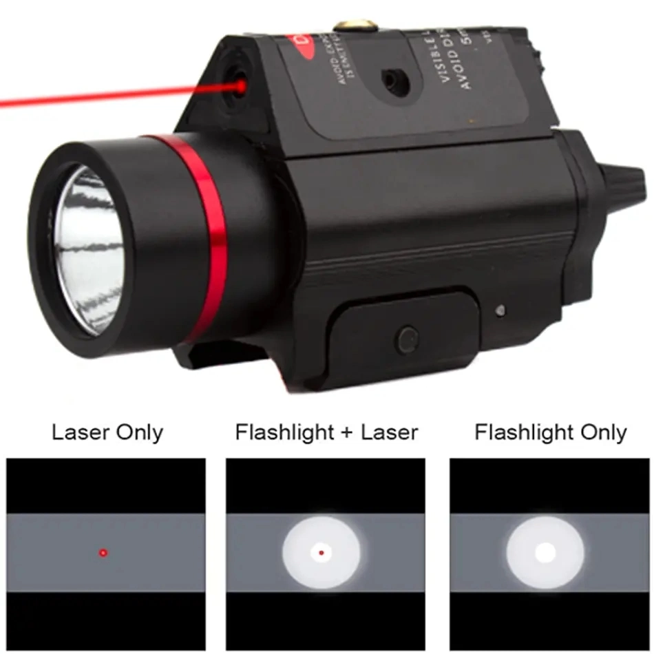 Logótipo grátis 300 lm Weapon Light e acessórios de osciloscópios tácticos a laser Combinação