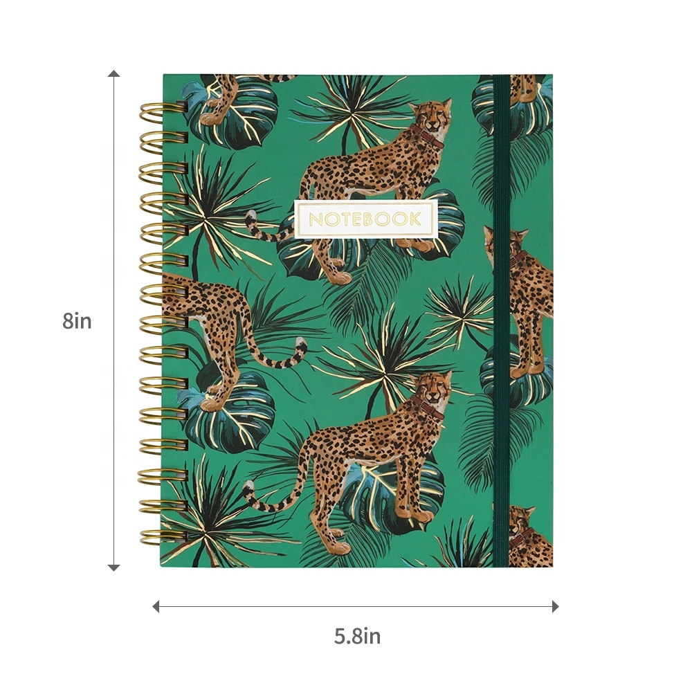 Custom Printed Logo Diary Note Book Fancy Pocket Hard Cover A5 Spiral Journals Notebooks