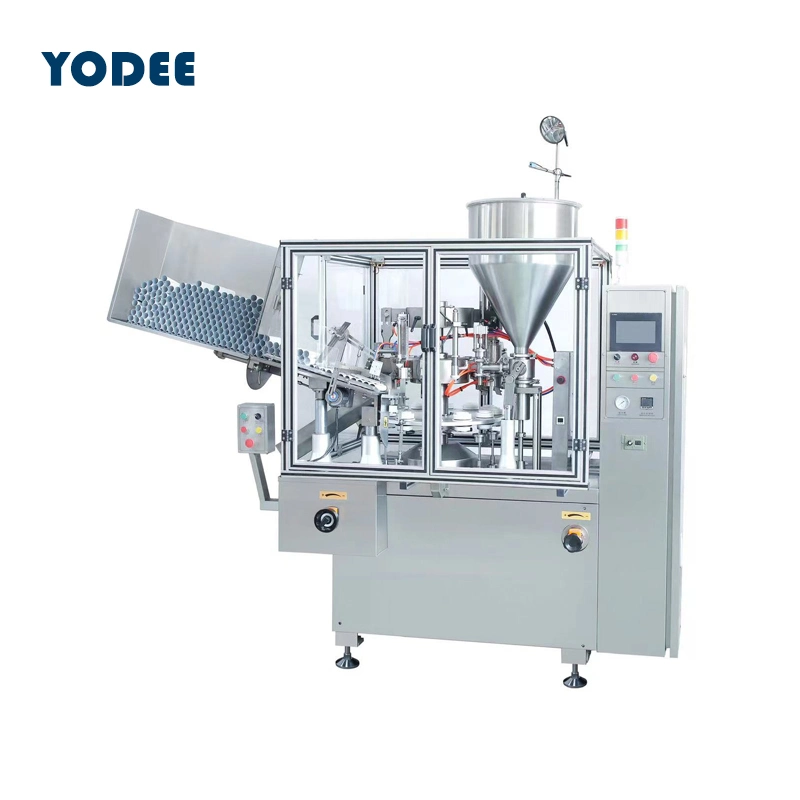 Automatic Soft Glue Tube Filling and Sealing Packing / Cosmetic Plastic Aluminium Laminated Tube Sealer Machine