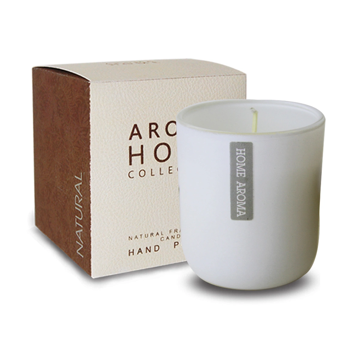 70g Without Lid White Glass Scented Candle with Silk Printing and 100% Paraffin Wax