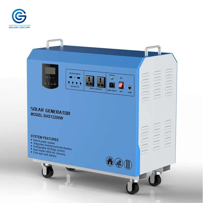 Factory Direct Sales 2200W 25600wh Solar Controller Inverter All-in-One Solar Power System Solar Emergency System