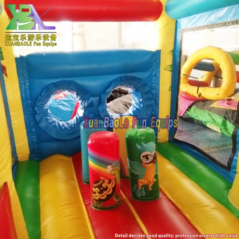 Air Bounce Jungle Theme Jumping Small Inflatable Obstacle Course Moon House