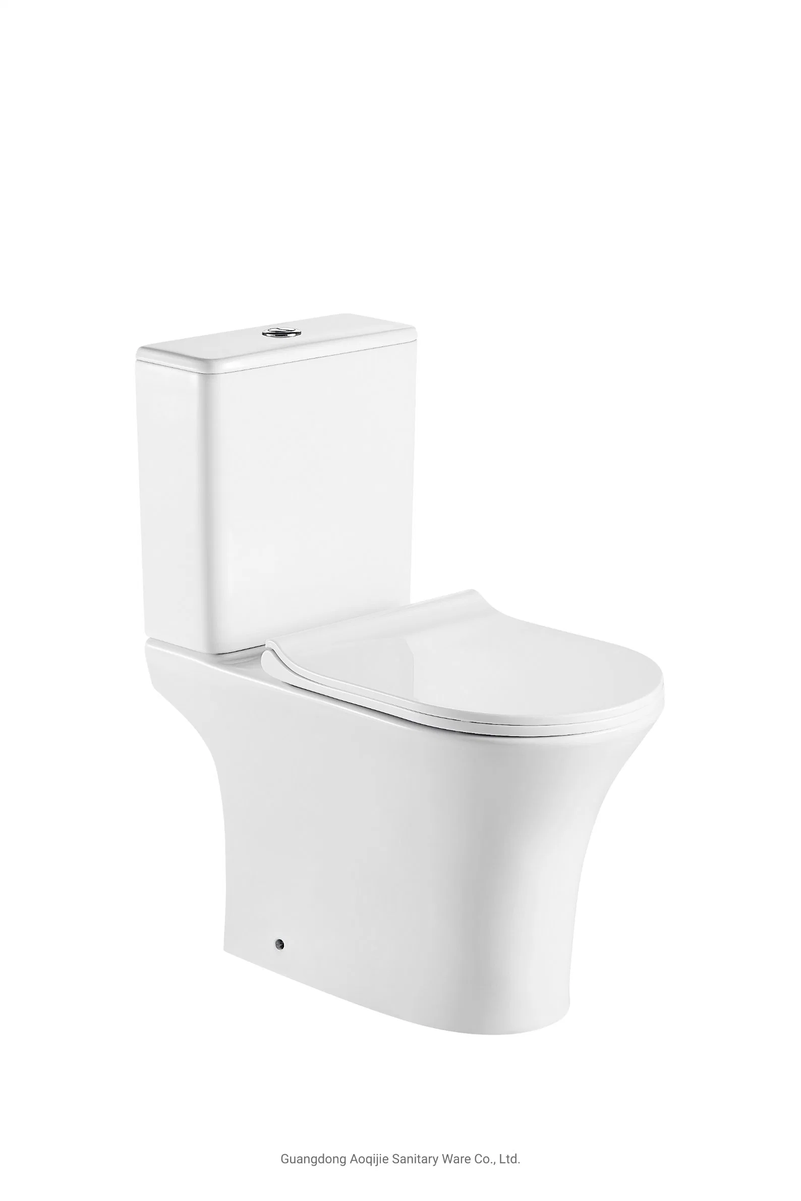 Wandmontage Wc Zweiteilige Wc Sanitärkeramik Randlos Platz Form Paar Schrank P-Trap Toilet Sitz-Set