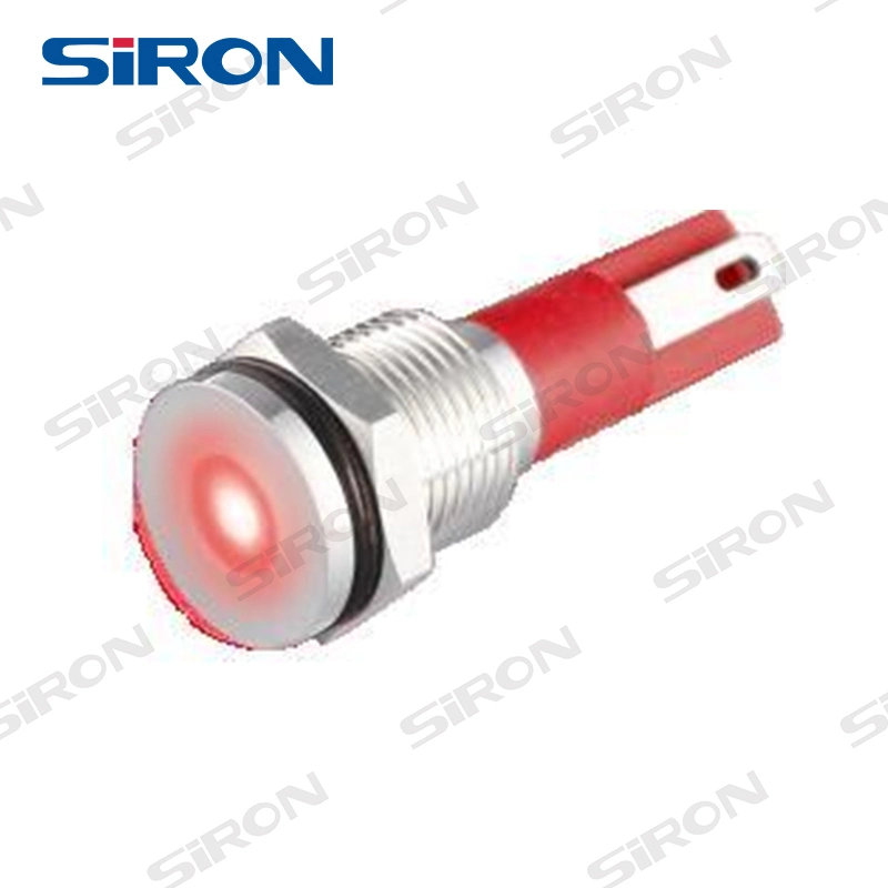 Lámpara indicadora de coche impermeable LED SIRON 12mm Acero inoxidable metálico Mini Luz indicadora