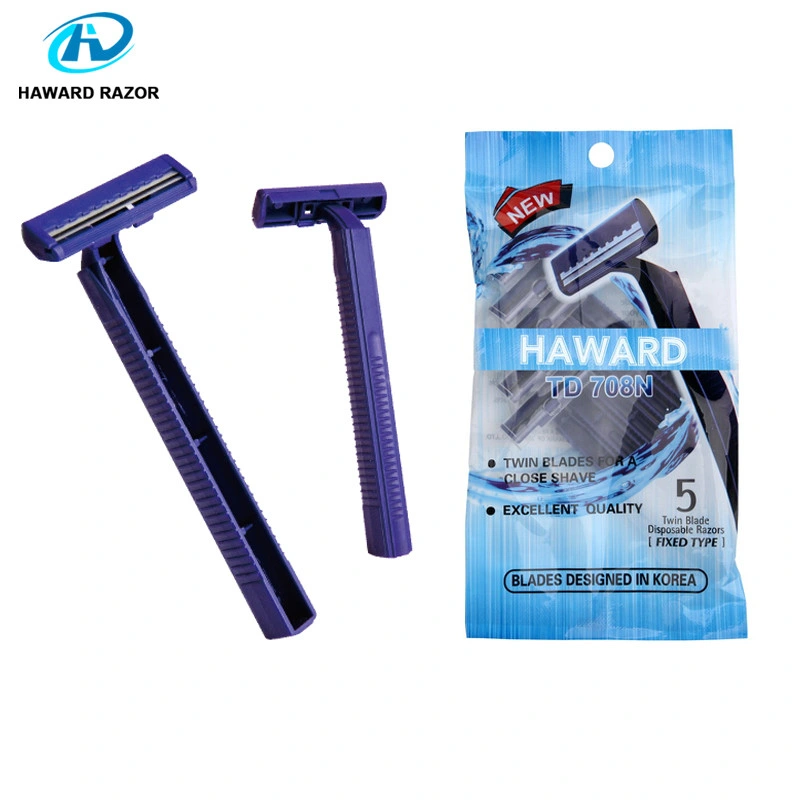 Disposable Twin Blade Plastic Handle Shaving Razor