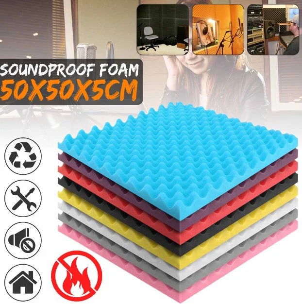 Absorption 50cmx50cm Foam Home Theatre Corner Sound Insulation Cotton Acoustic Foam