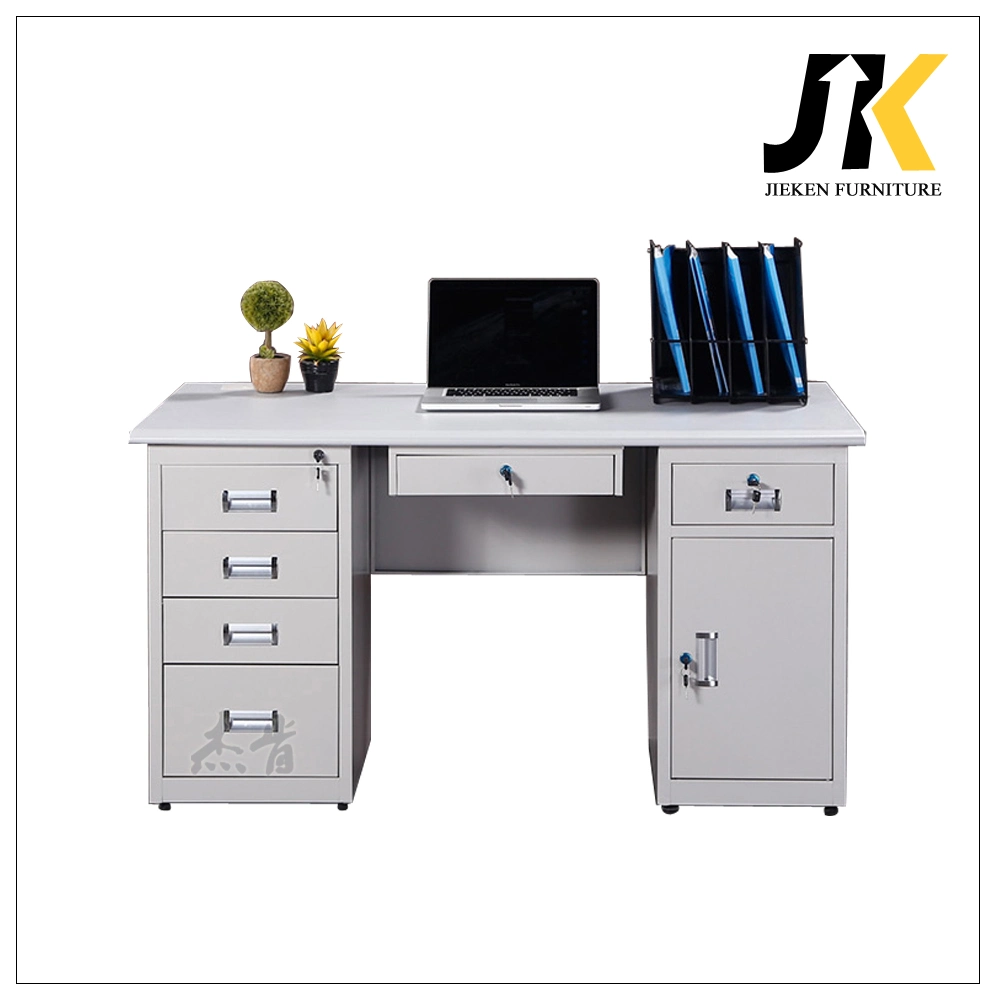 Thick Iron Executive Desk Steel Office Computer Desk with Locker