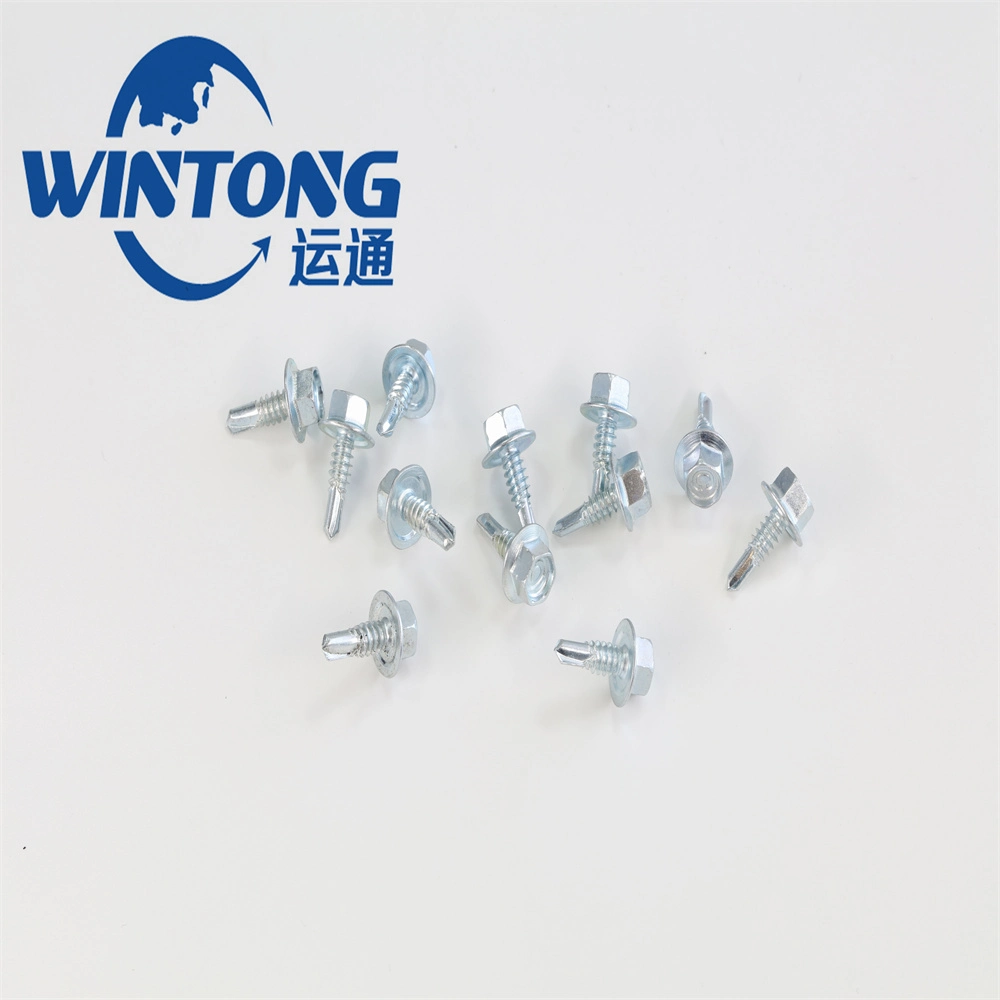 Galvanized/4.2-6.3mm/Blue and White/Countersunk Cross Drill Tail Screws