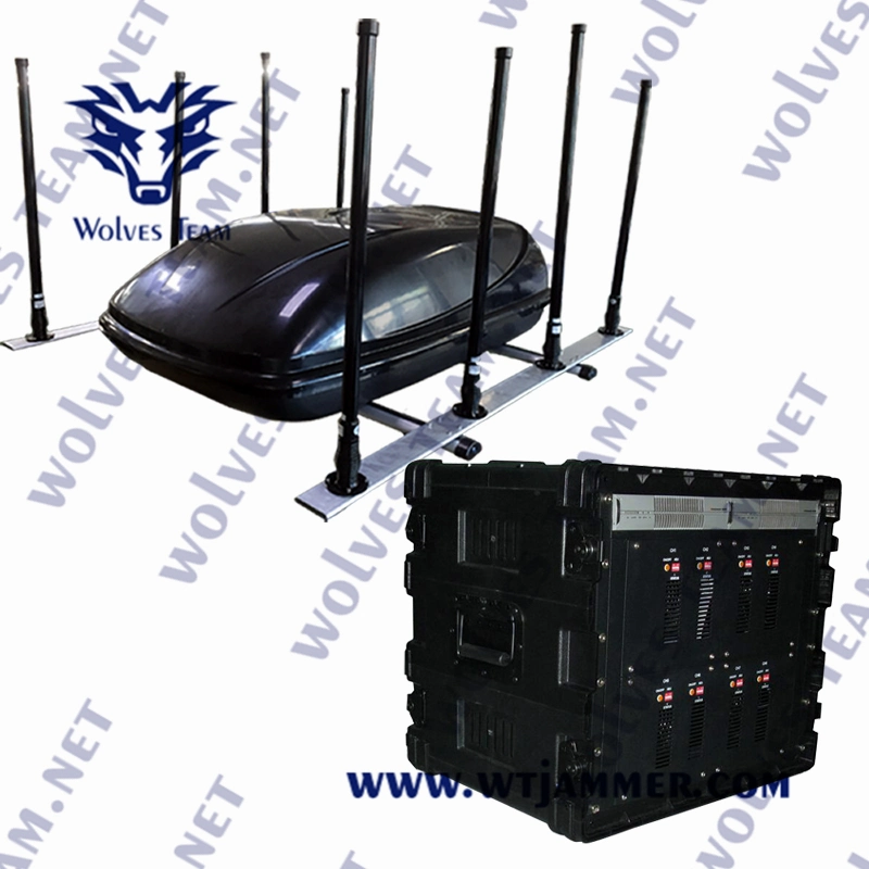 Completamente integrado de alta potencia del sistema de bloqueo de ancho de banda de VHF UHF Juguetes Radio Control WiFi GPS 3G 4G 5G Mobile Phone Jammer señal