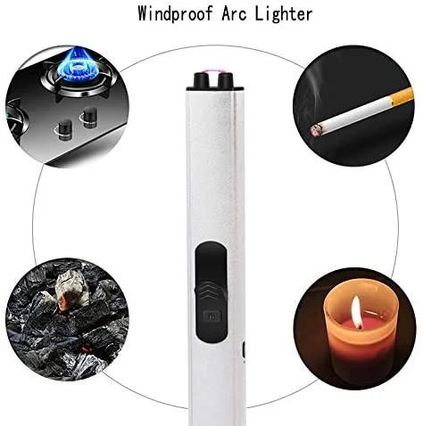 360 Angle Laiter Smoking Candle Windproof Rechargeable Plasma Electronic USB Lighter