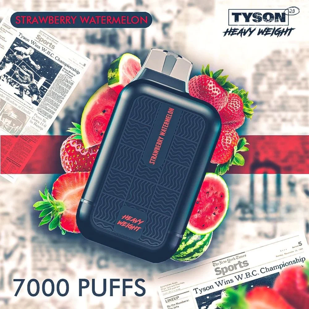 100% Newst Hot Verkaufen Sie Authentische Zbood Tyson 2,0 7000 Puffs Einweg-Vape Pen 650 mAh Recharger Batterie verschiedene Geschmacksrichtungen billig Dampfstift