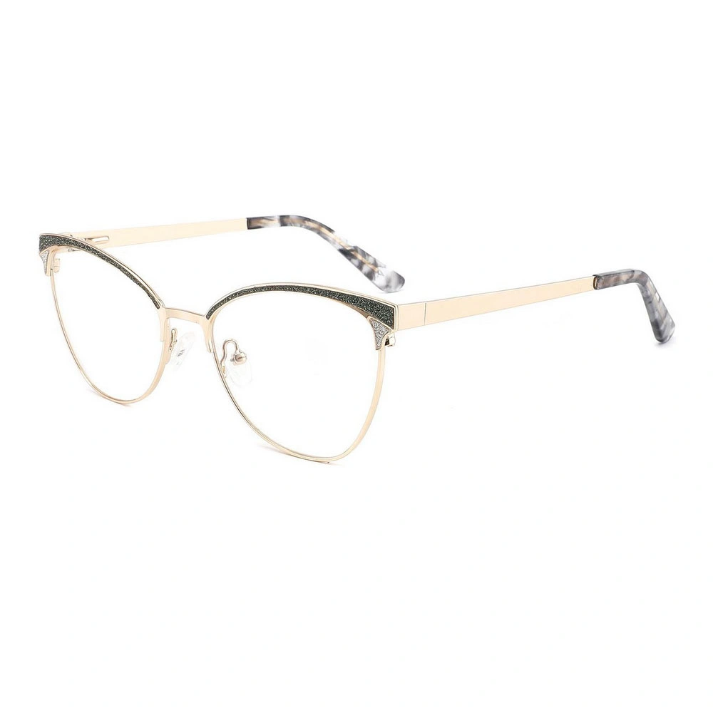 Großhandel Neue Mode Brillen Optischer Rahmen Business Men Blue Light Brille Half Rim Computer Handy Eyewear Cat Eye