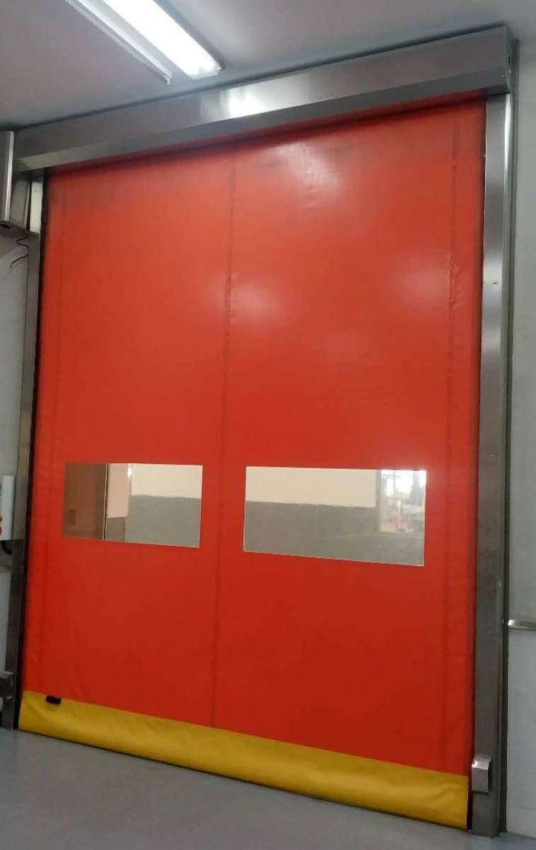 Industrial Roll up Auto Repair PVC High Speed Clean Room Fast Warehouse Roller up Zipper Rapid Door Systems