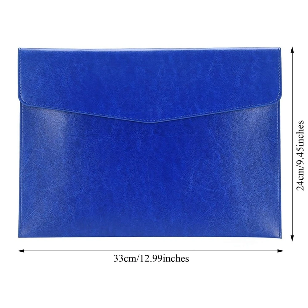 Магнитный портфель папка конвертов синий держатель для документов A4 PU Кожаный футляр для файлов с застежкой на кнопках