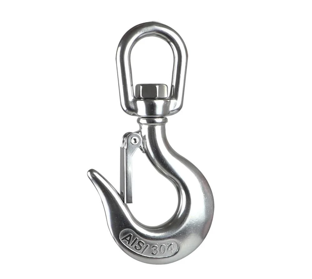 Hot Sale Stainless Steel Swivel Eye Crane Hooks Cargo Hook Accessory for Wire Rope