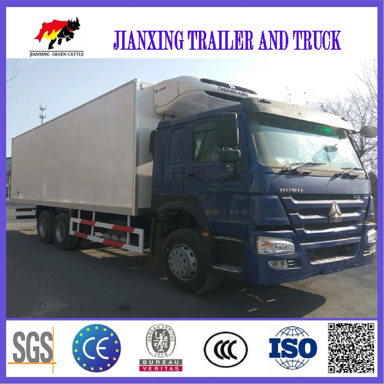 Sinotruk HOWO 6X4 Heavy Duty Refrigerated Trucks Freezer Truck for Seafood Transport