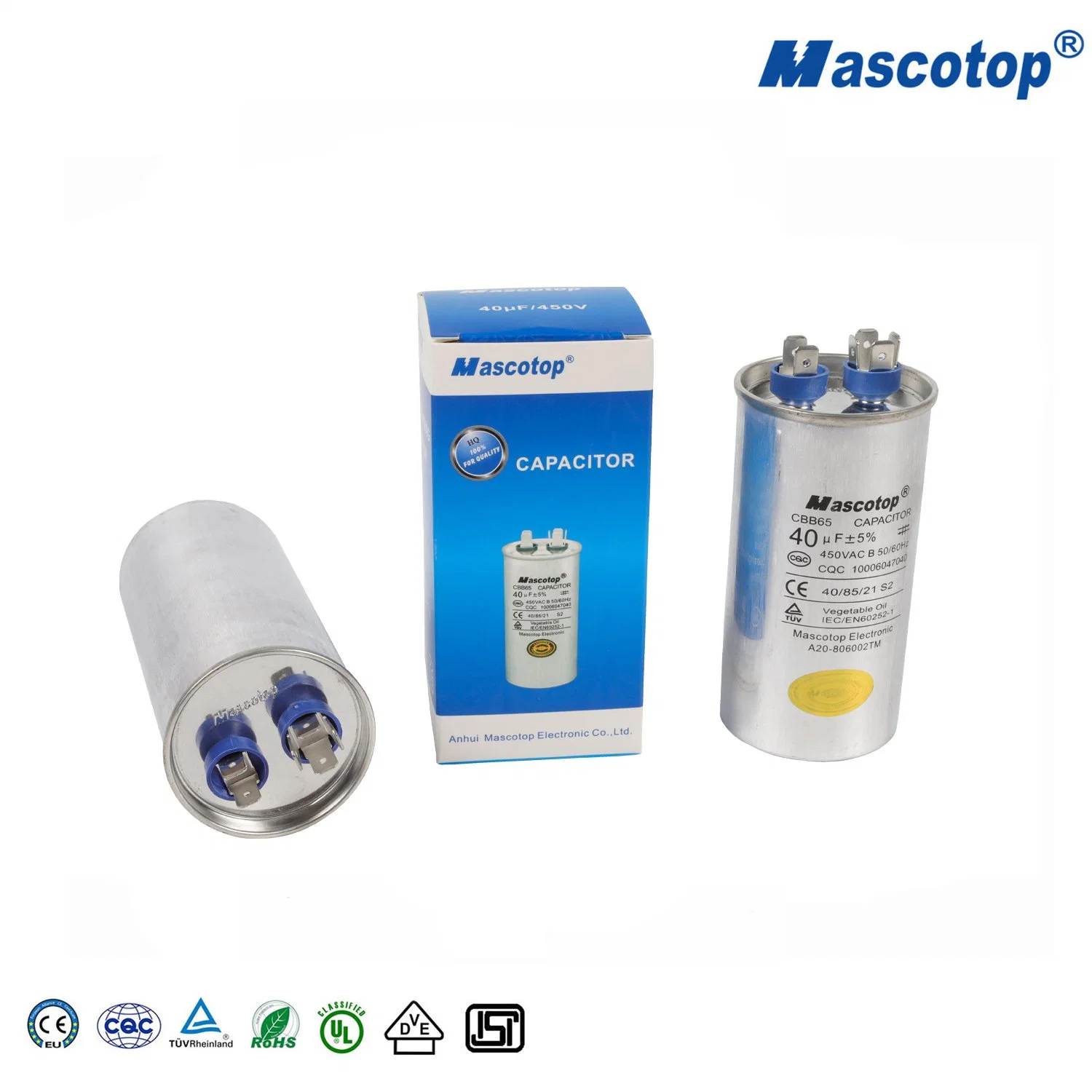 Anhui Mascotop Capacitor Cbb65 Sh Capacitor