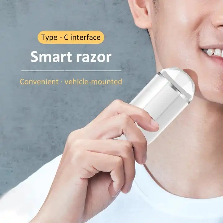 Portable Car Men's Type-C Rechargeable Electric Trimmer Beard Mini Razor