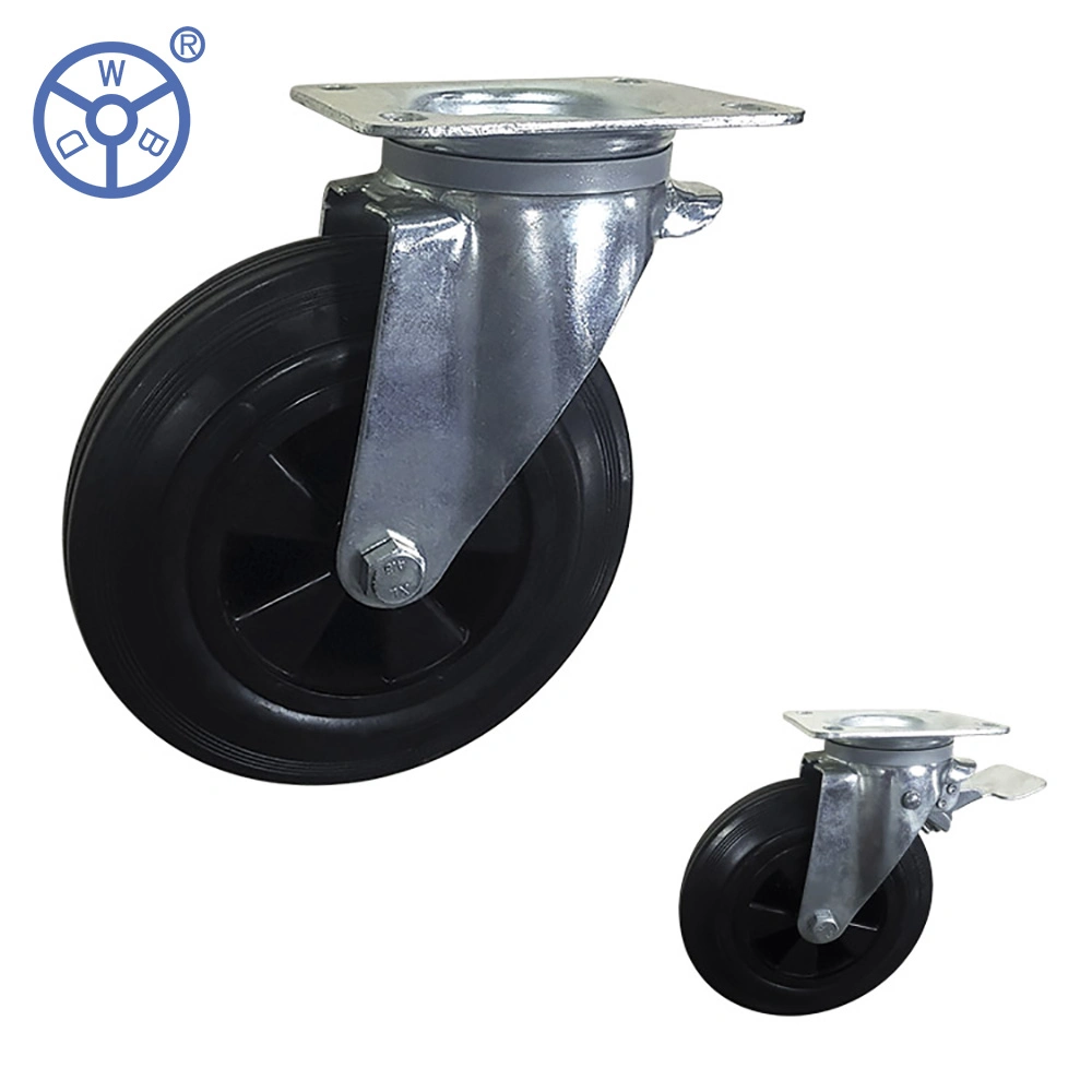 Wbd 150mm 200mm Garbage Bin Rubber Dustbin Wheel