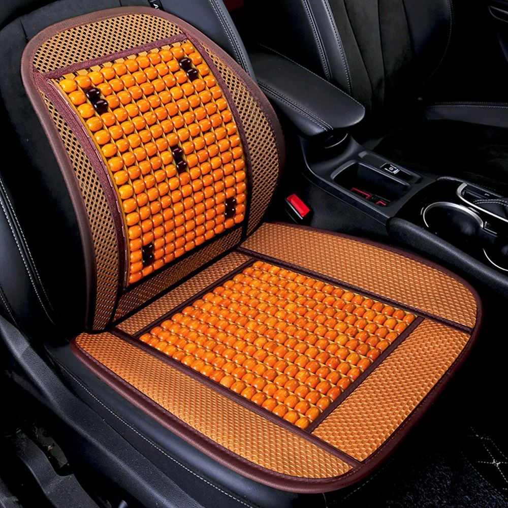 Cheap Vehicle Parts Massage Breathable Cool Waterproof Color Car Wooden Seat Cushion Cover