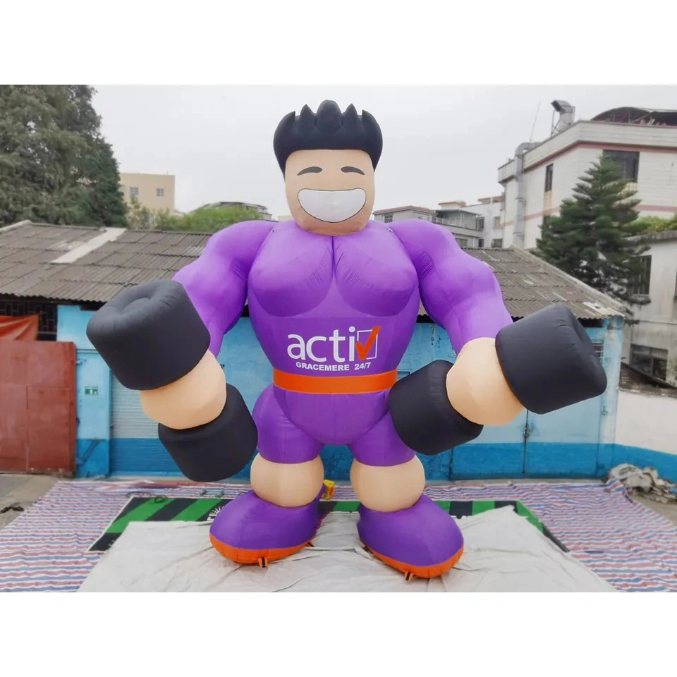 Boyi Gym Giant Inflatable Fitness Muscle Man for Fitness Clubs or Gym Promotion