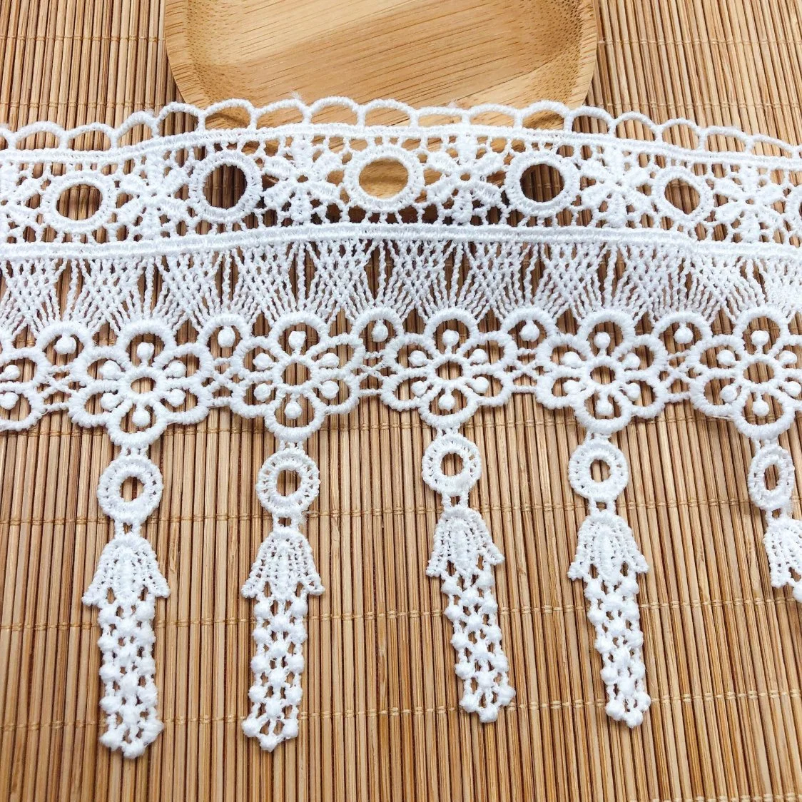 Factory Wholesale/Supplier Tassel Milk Silk Lace Accessories Accessories Hanging Home Soft Decoration Curtain Accessories