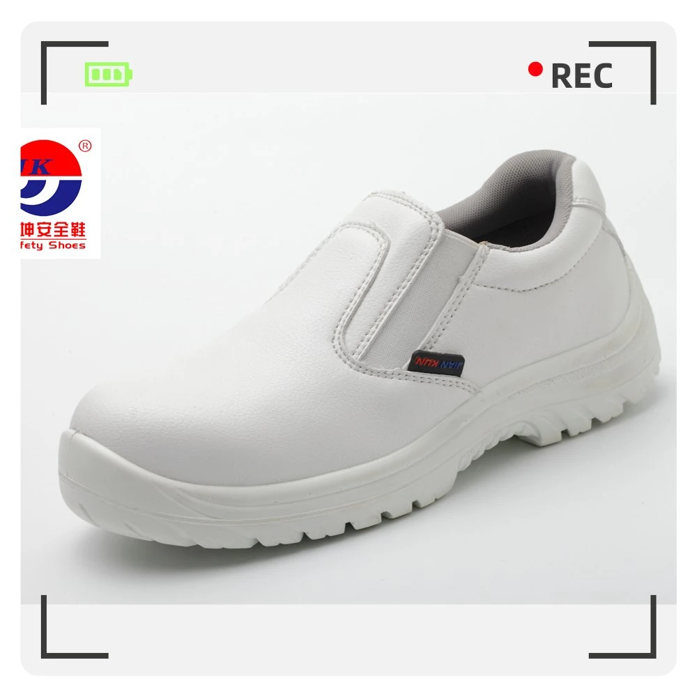 Microfiber Leather Safety Shoe for Clean Room White