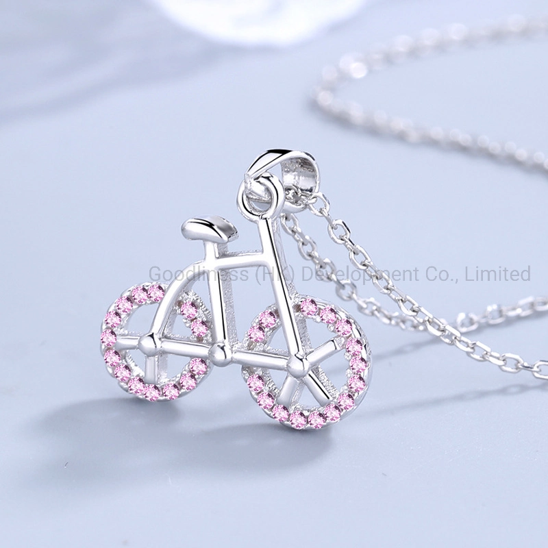 Bicicleta dulce Necklace fabricante coreano de Preciosas Joyas de Plata al por mayor