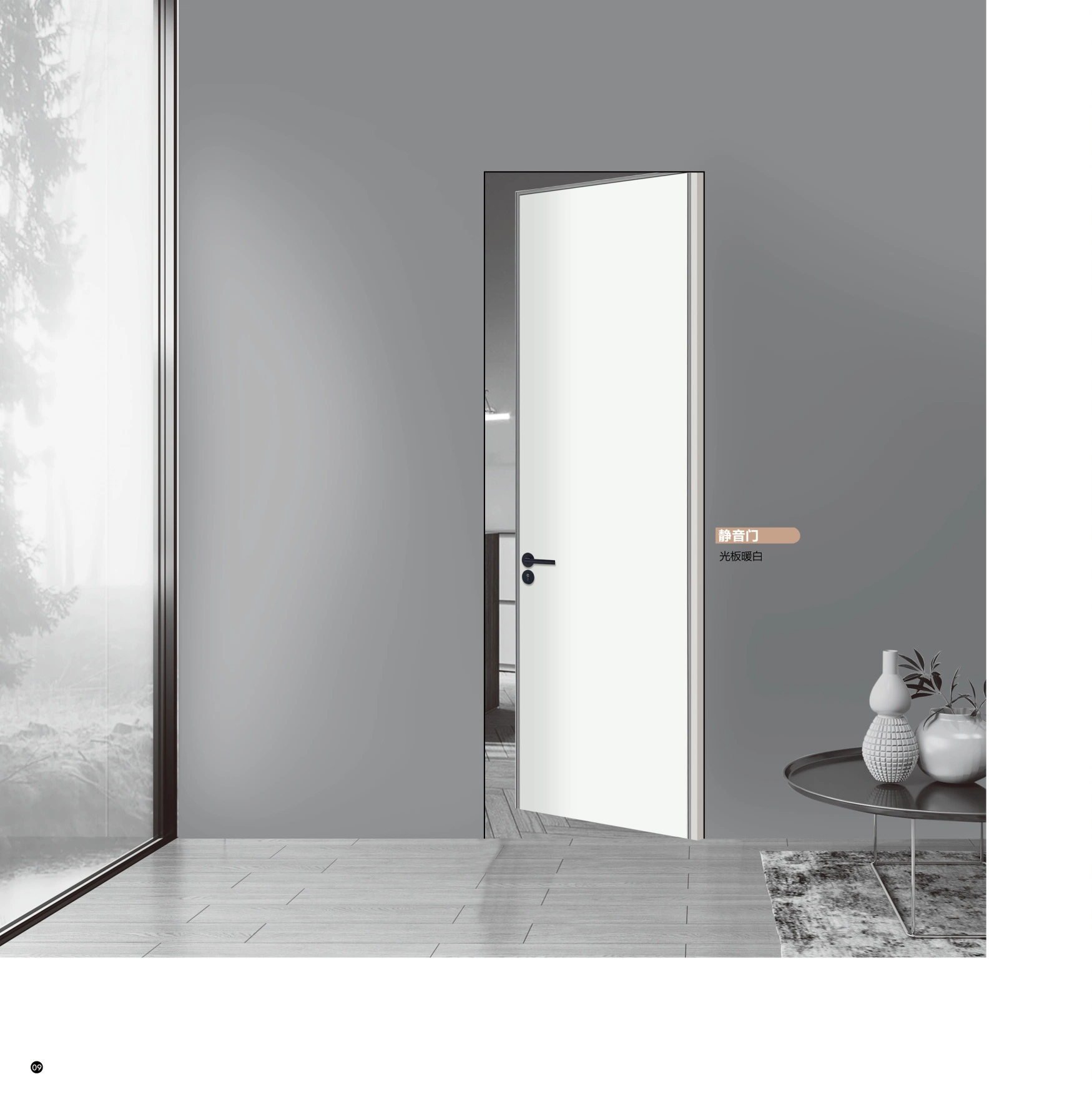 Polymer Interior Doors Frame Waterproof Others Bathroom Doors Sets Hotel WPC Door