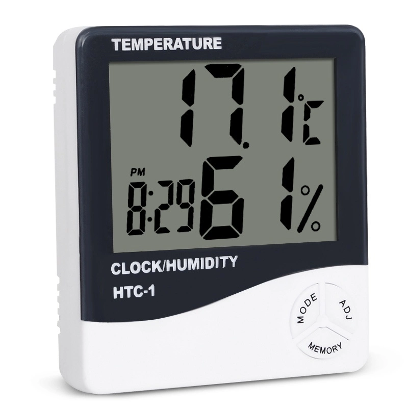 Digital Alarm Clock Indoor Temperature with Moon Phase Table Desk Clock Thermometer Hygrometer Table Clock