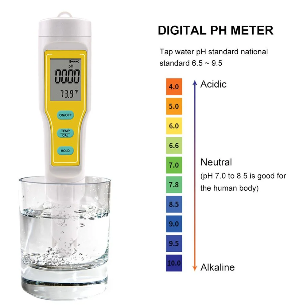 Corrección automática digital medidores de pH del suelo seguro acuario de agua de la piscina del analizador de Orina del vino