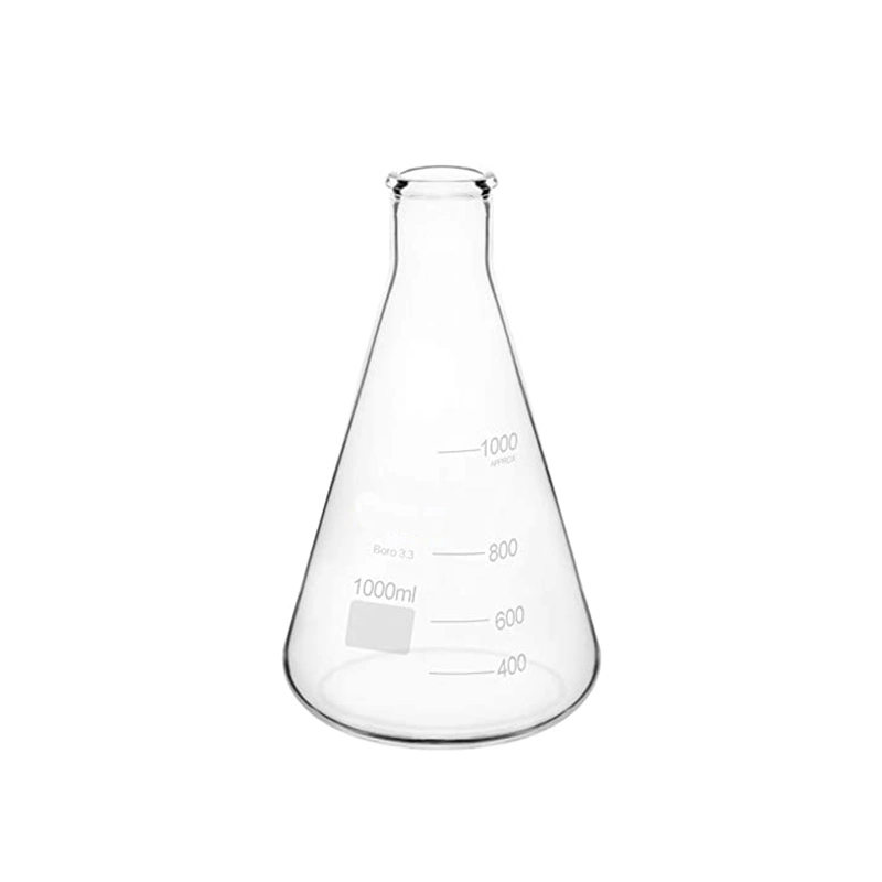 Laboratorio Alta resistencia a temperatura 150ml matraz cónico Erlenmeyer de vidrio