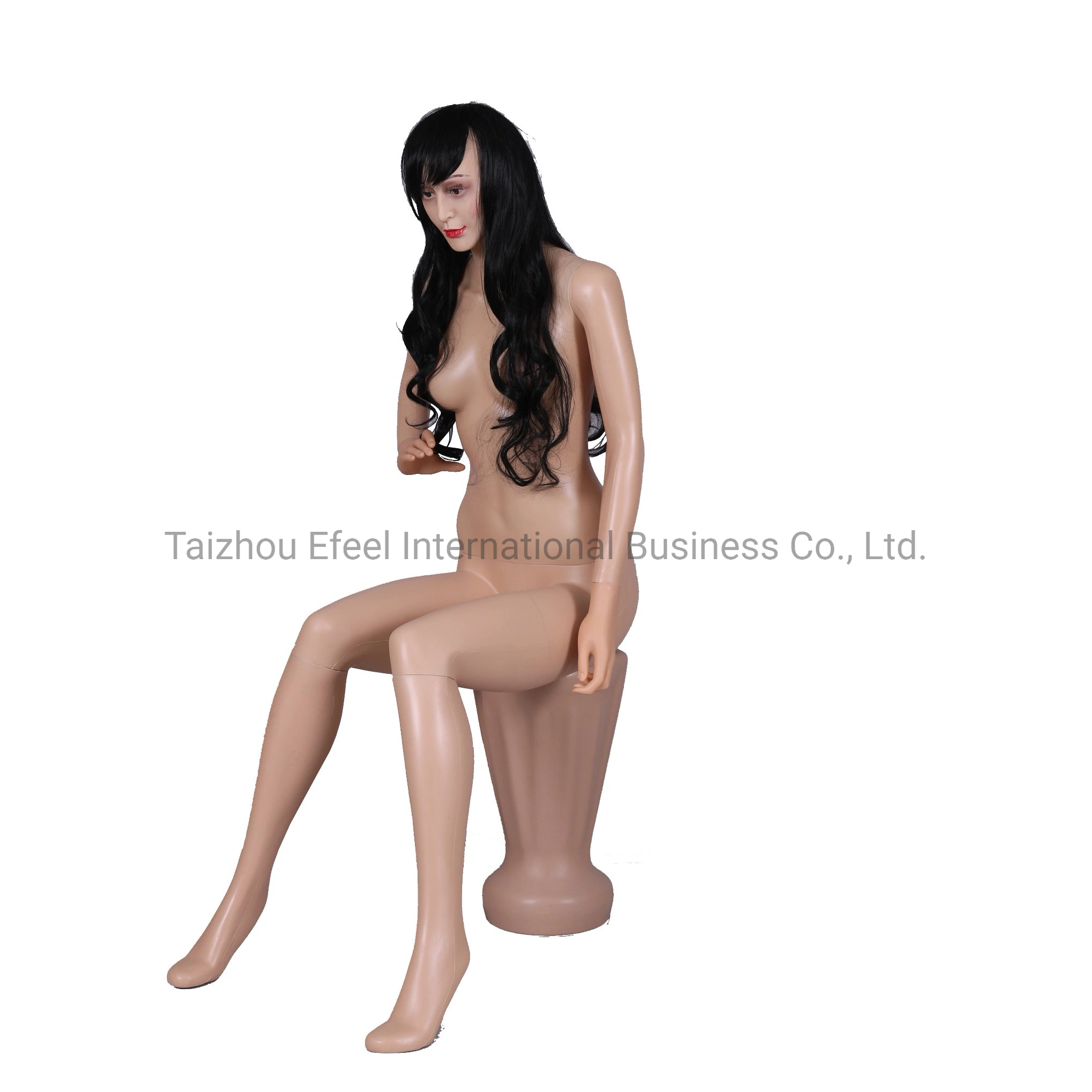 Hot Sell PP Plastic Sitting Mannequin/Manikin Skin/Glossy/Matte Female