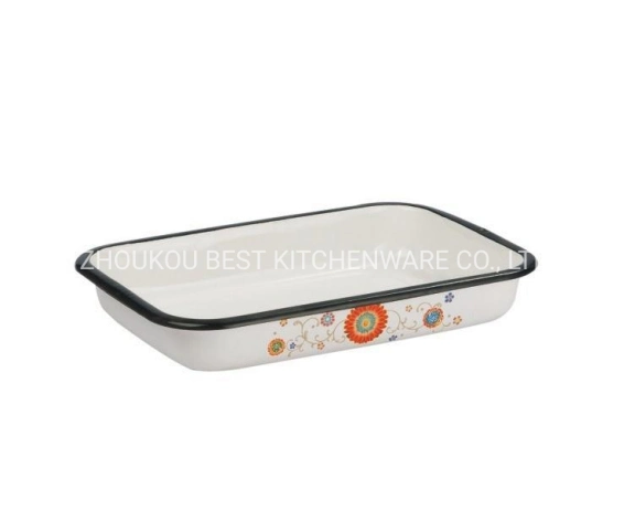 Wholesale/Supplier Restaurant Food Serving Enamel Tray Enamel Baking Pan