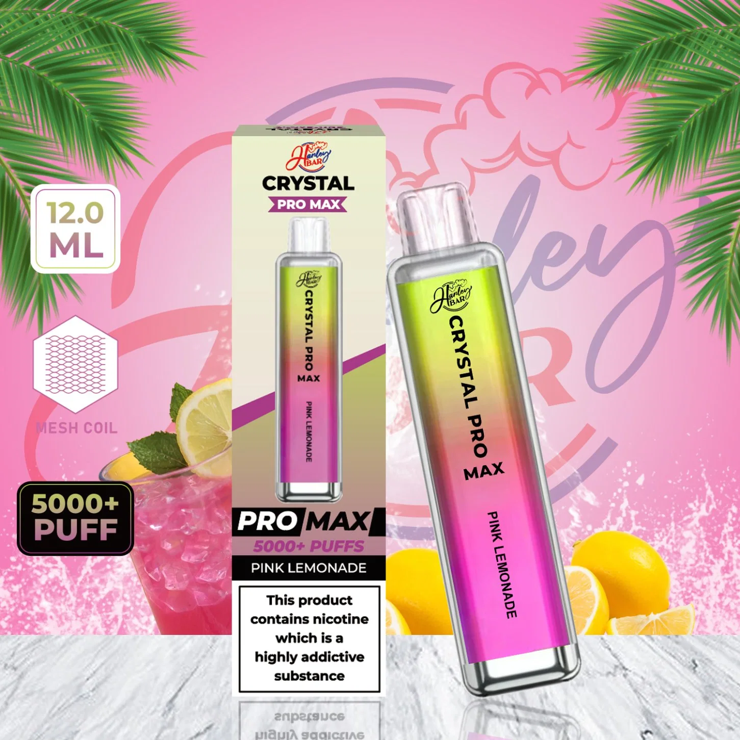 Crystal Harleybar mayorista PRO MAX I Vape Elf perdido 5000+ bocanadas E cigarrillo desechable María de la barra de cristal Vape E-cigarrillo Ske Crystal 4500