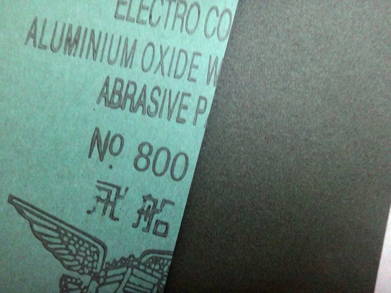 Resistente al agua azul de óxido de aluminio C-wt de papel artesanal de madera pulido FM35 800#