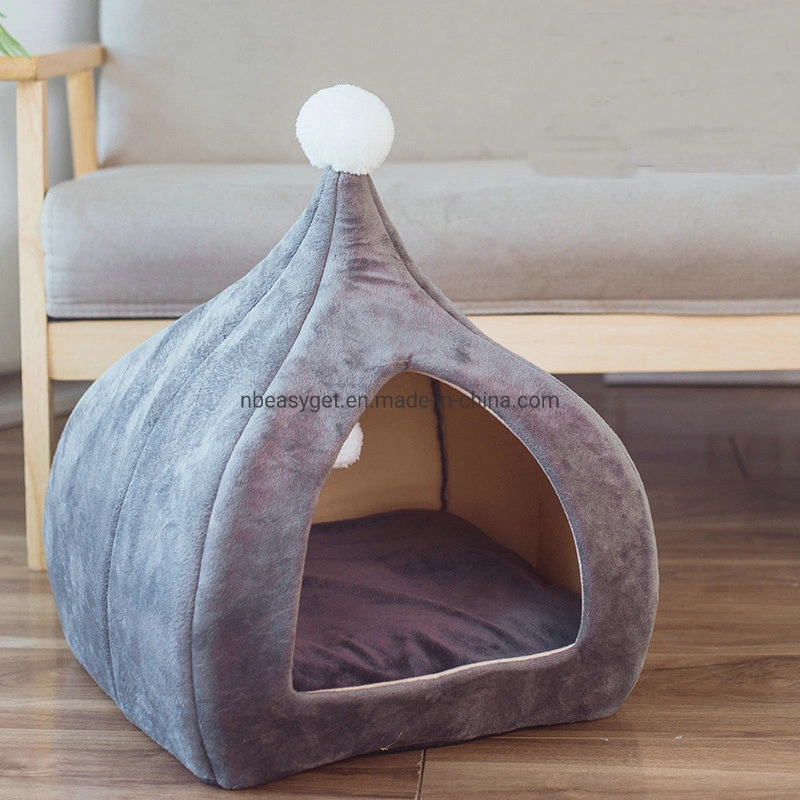 Katzenbett Indoor Kitten Haus warm klein für Katzen Hunde Nest Zusammenklappbar Katze Höhle Katze Nest Kuscheln Winter Warm Weich Schlafmatte Esg12810