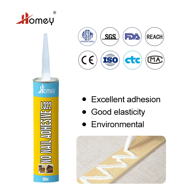 Homey Beige Acrylic No More Nail Fast Cure Construction Adhesive