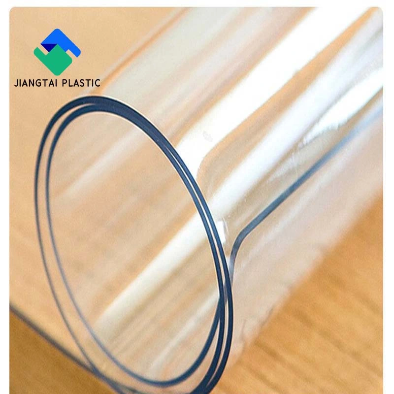 Plástico Jiangtai calidad Super claro Película Transparente Super suave de PVC transparente rollo de película