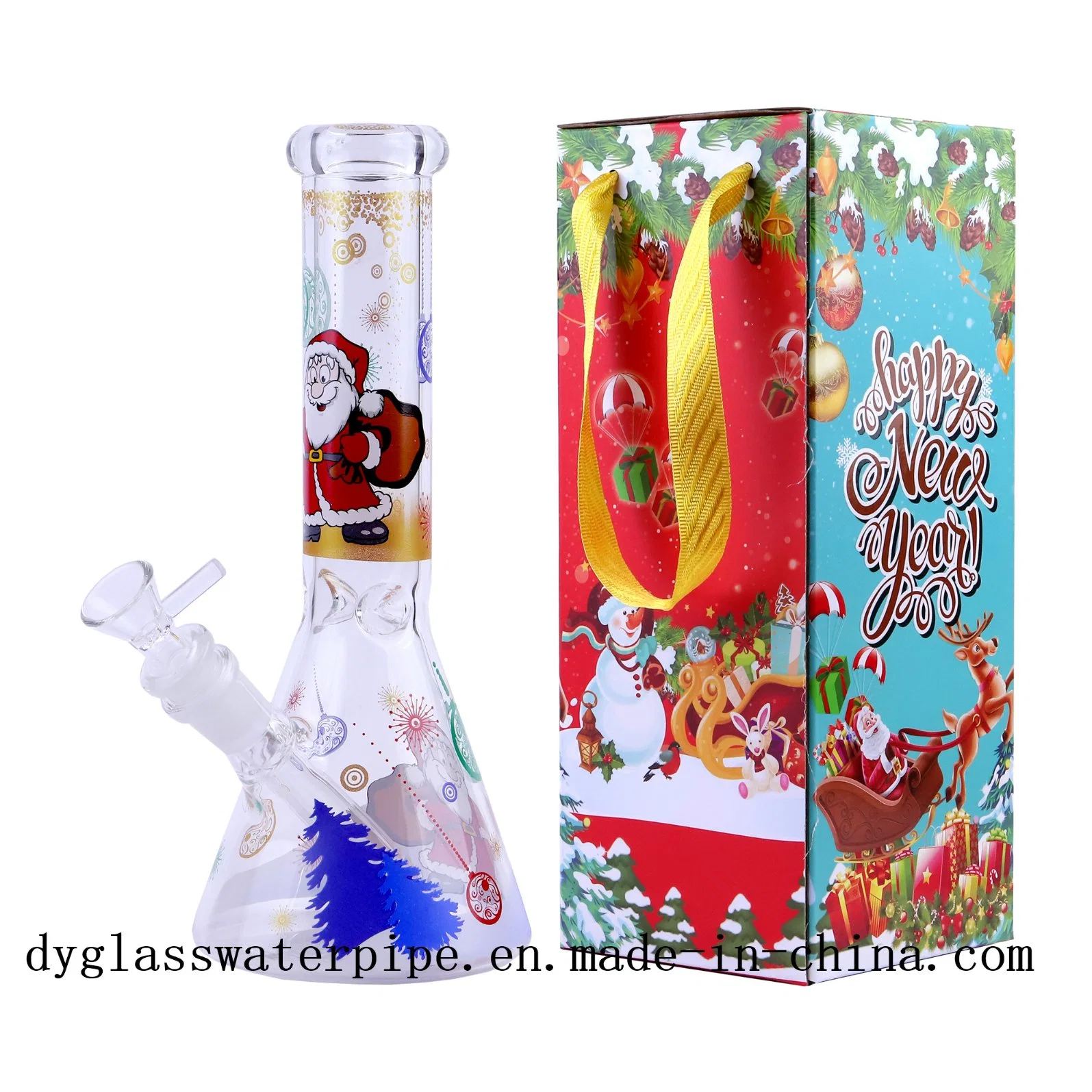 Big 35cm Christmas Gift Design Glass Water Pipes