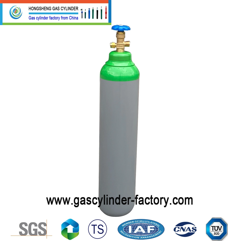 ISO 25e 150 200bar Gas Bottle 2L/4L/5L/7L/8L/10L/13.4L/15L/20L/40L/47L/50L/ 60L/68L/70L/80L Tped Medical Oxygen Tanks TUV Industrial Argon CO2 Cylinder