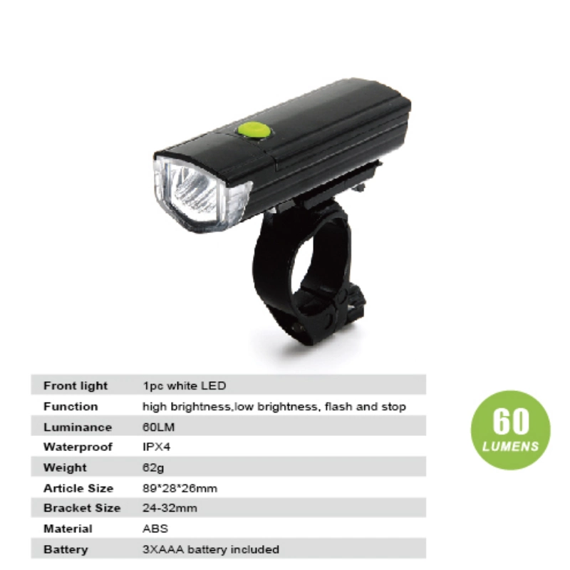 The Best Portable USB Rechargeable Battery Waterproof Bicycle Accessories Front Bike Light LED ABS Bicycle Light
